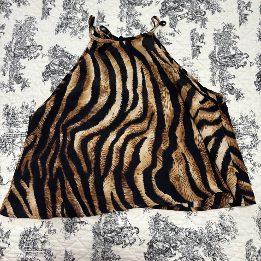 Peppermint Tiger Print Halter Top